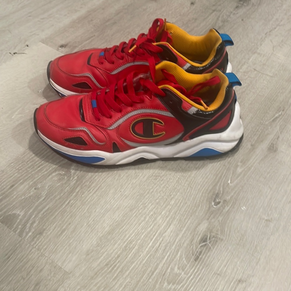 Red champion shoes